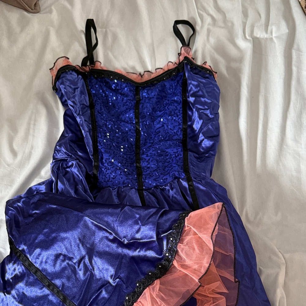 Weissman Blue and Pink Chemise with Black Accents